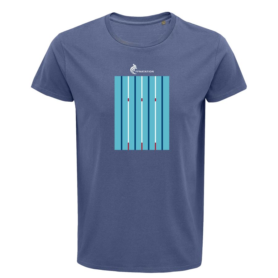 T-shirt BLEU Piscine Illustration
