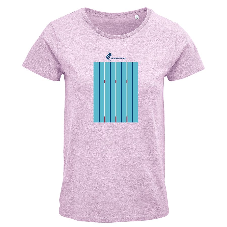 T-shirt Femme ROSE CHINE Piscine Illustration