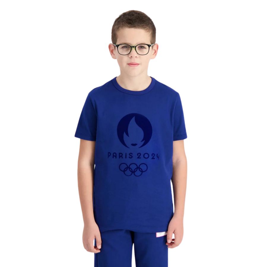 T-shirt Enfant bleu Officiel JO 2024