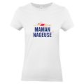 Tee shirt blanc Femme Maman Nageuse