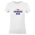 Tee shirt Blanc Femme Swimming Mom