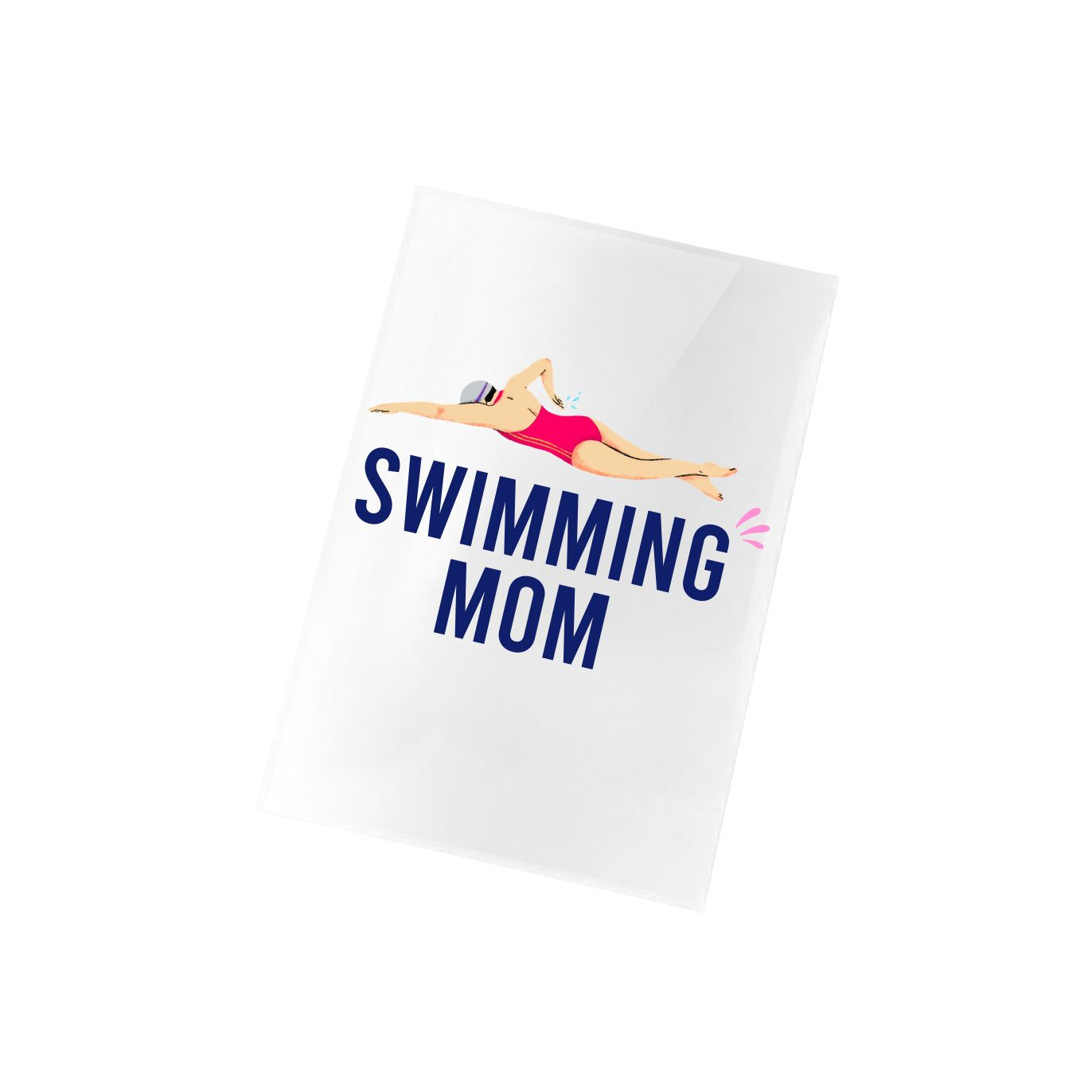 Magnet Blanc Swimming Mom