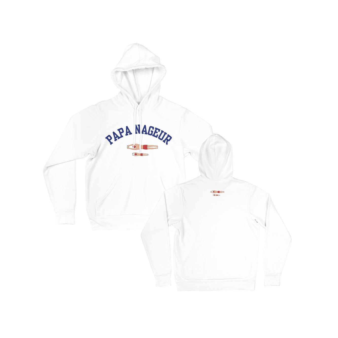 Sweat blanc Papa nageur
