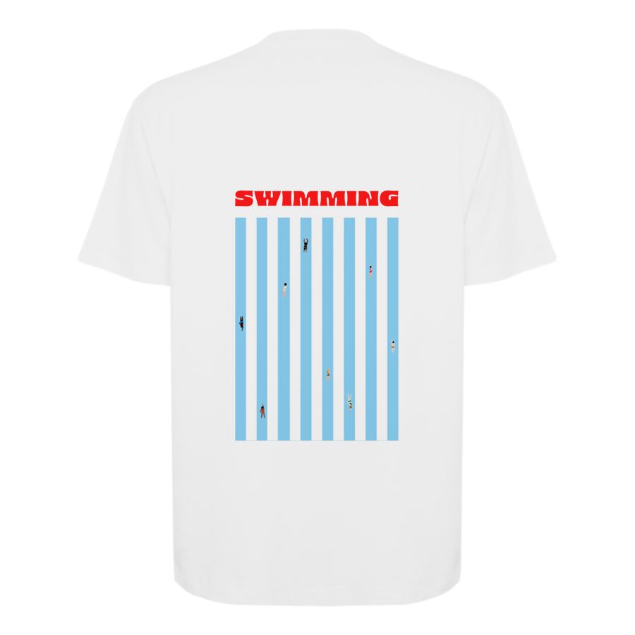 Tee shirt BLANC Oversized SWIMMING